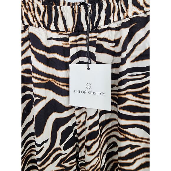 Chloe Kristyn Zebra Print Palazzo Pants Women's Size 1X NWT - Picture 5 of 9